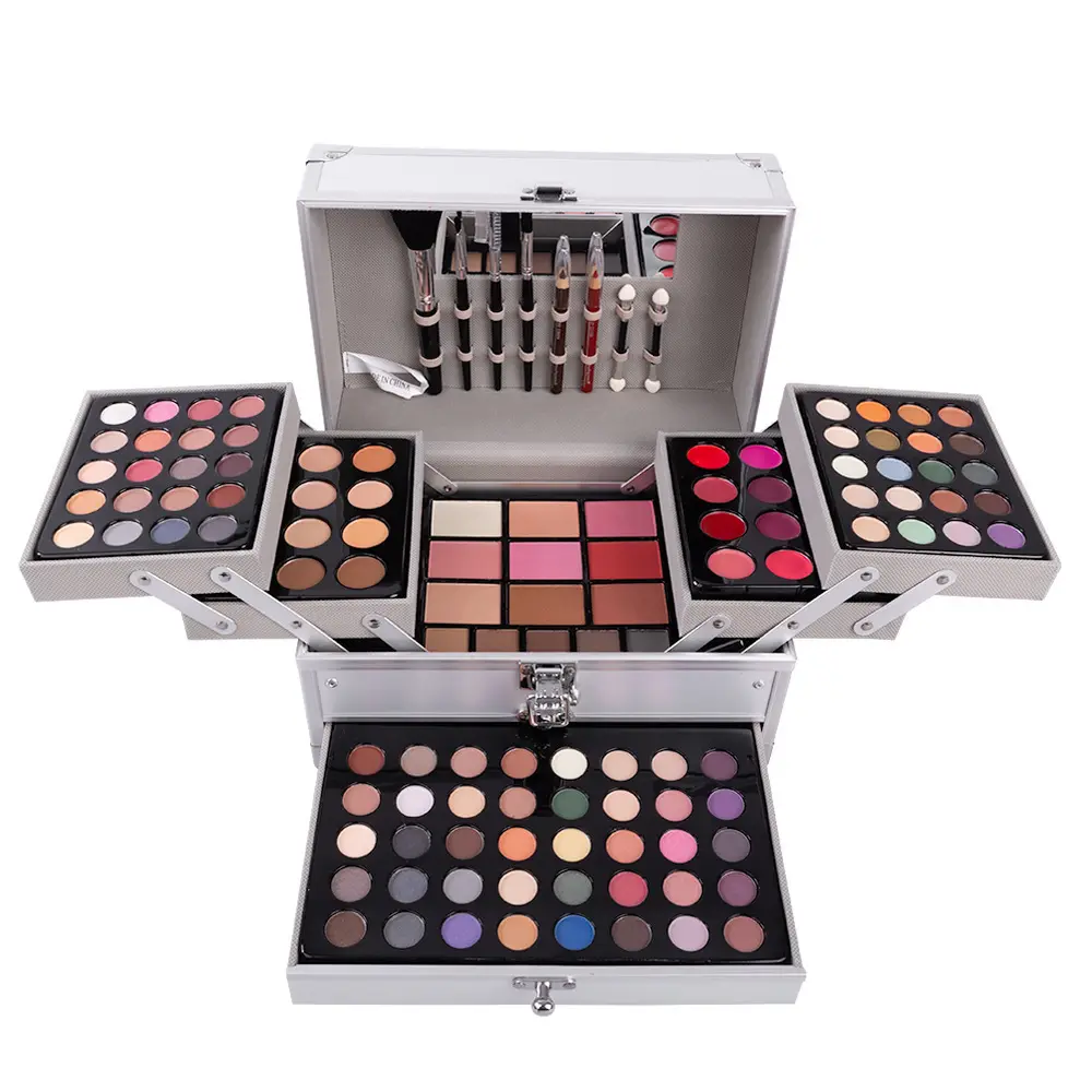 Sombra De Ojos Whole Makeup Blush Lip Contouring Makeup Combination Plate Waterproof Matte 177 Colors Eye Shadow Set