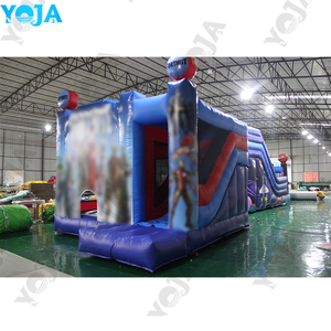17ft siêu anh hùng <span class=keywords><strong>Inflatable</strong></span> lâu đài sử dụng đồ chơi trẻ em sân sau nhà bị trả lại nhà với trượt nước nảy nhảy lâu đài cho trẻ em - Product Image 2