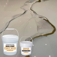 LSY Multi-color Optional Metal Epoxy Flooring Commercial Space Floor Décoration personnalisée pour mettre en valeur le style