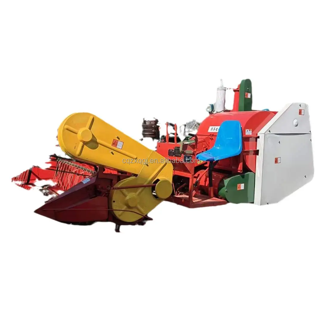 Small wheat combine 35 HP automatic unloading grain harvester Rice harvester