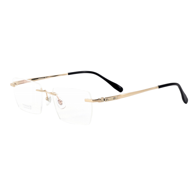 Osicare High Quality Wholesale Frameless Rimless Titanium Eyeglasses 3 Piece Set for Men Print Lightweight Optical Frames