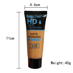 FDY03A كريم أساس سائل ملون مقاوم للماء طويل الأمد نباتي بتغطية كاملة للبشرة الداكنة، متوفر بثلاثة ألوان - Product Image 4
