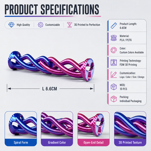 Jouet anti-stress en spirale en plastique imprimé en 3D, jouet de bureau rotatif, jouet sensoriel pour soulager le stress, puzzle pour les enfants de 5 à 7 ans par Oddcraft - Product Image 3