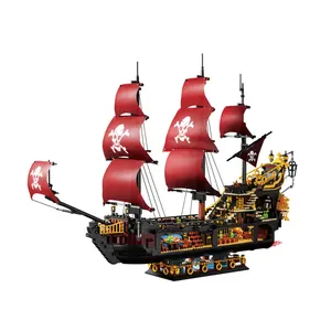 3399pcs Nữ Hoàng Anne tàu cướp biển xây dựng khối Đồ chơi lắp ráp mô hình bé trai đồ chơi giáng sinh sinh nhật Quà Tặng
