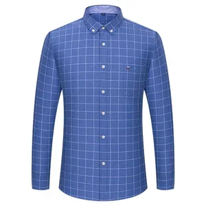 Camicie Casual da uomo taglie forti 7xl da ufficio 100% in cotone Oxford a maniche lunghe, filato traspirante tinto in bianco nero per la primavera - Product Image 6