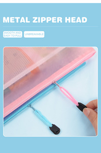 12 Bolsas de Malla Plástica con Cierre, Impermeables, para Documentos Tamaño B8, Organizador para la Escuela, Viajes y Almacenamiento - Product Image 5