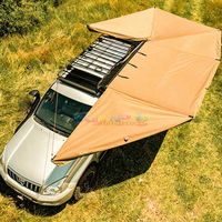 Tente de toit de voiture en toile polyester 600d imperméable de haute qualité 180 270 360 degrés auvent sur pied auvent latéral de toit de voiture