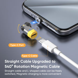 A01T2อะแดปเตอร์540แบบหมุนได้3 in 1, อะแดปเตอร์ชาร์จแม่เหล็กอเนกประสงค์สำหรับ iPhone Samsung Xiaomi - Product Image 4