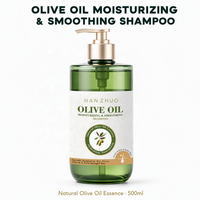 Shampooing Liquide Hydratant à l'Huile d'Olive pour Adultes 500ml Lissant Anti-Frisottis Nourrissant Réparateur Soin Capillaire Marque Privée OEM Vente en Gros