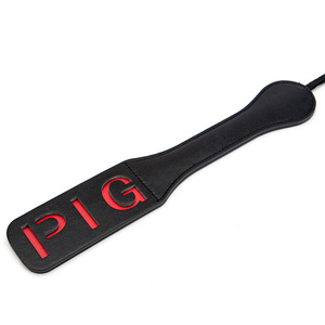 Black Leather Paddle With Red Stars Adult Sex <b>Toy</b> Discipline <b>Tool</b> For Teasing And Stimulation - Product Image 4