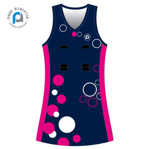 Buy In Bulk Pink Netball Dress Customizable Logo And Colors | Alibaba.com
