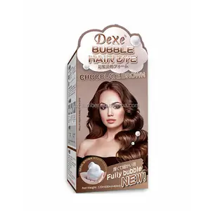 Dexe Hot Selling Customized Wholesale Natural Organic Plant Nourishing Bubble Hair Dye Shampoo