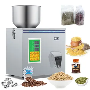 Semi Automatic Scrubs Corn Spice Salt Sugar Rice Particle Granule Grain Coffee Tea Powder Dispensing Weighing Filling Machine