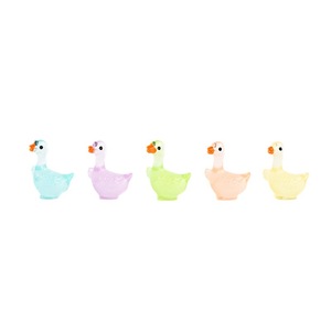Figurita de pato de resina, juguete decorativo en miniatura para escritorio y coche, accesorio artesanal colorido - Product Image 1