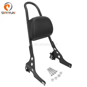 Motorcycle Luggage Rack Sissy Bar Rear Cushion Pad Passenger Seat Backrest For Harley Sportster XL 883 1200 48