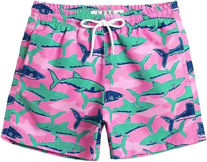 Pantaloncini da spiaggia Casual a vita media per ragazzi con chiusura a coulisse con Logo stampato pantaloncini da surf traspiranti stampa digitale - Product Image 4