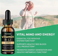 VitaSpring OEM Gouttes liquides de vitamine B12 de qualité alimentaire Boissons énergisantes Suppléments de prise de poids Gouttes liquides de vitamine B12 5000 Mcg