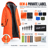 Veste de coaching de natation haute visibilité, robe de change imperméable surdimensionnée pour le triathlon, le surf et les clubs sportifs