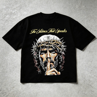 T-shirt imprimé de haute qualité en coton épais, coupe oversize, épaules tombantes, style streetwear, délavé à l'acide, pour hommes