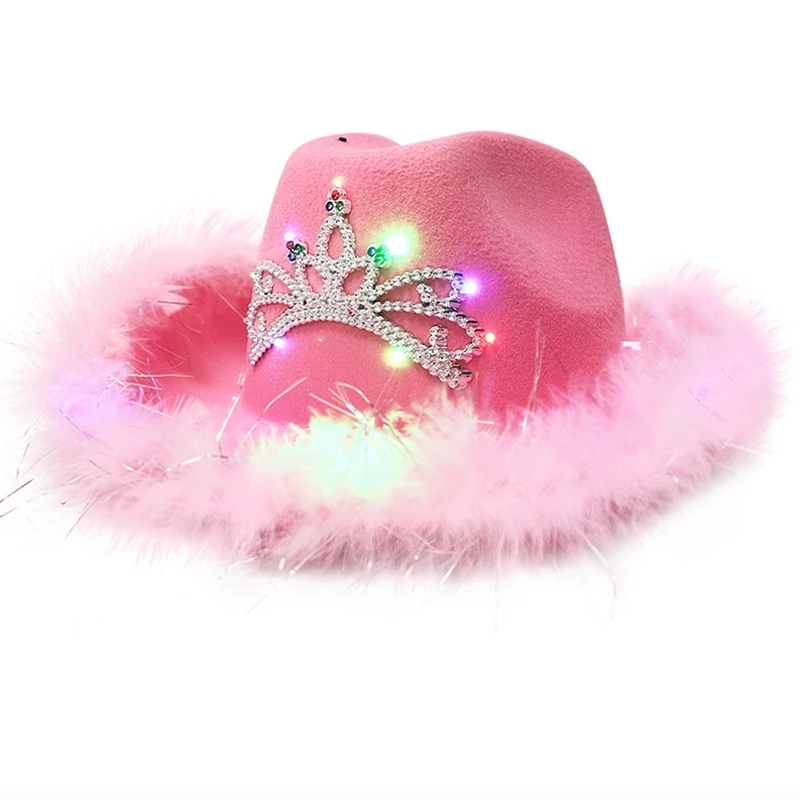 Pink Cowboy Hat Western Cowboy Felt