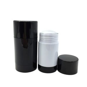 Récipient de déodorant torsadé à remplissage inférieur vide en plastique OEM OEM pour parfum solide emballage de <span class=keywords><strong>Deo</strong></span> Stick noir blanc personnalisé 30g 50g 75g - Product Image 1
