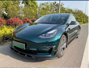 Spoiler diffuseur arrière en Fiber de carbone, pare-chocs avant, lèvre, garniture de caméra, kit de carrosserie, Fiber de carbone pour Tesla modèle <span class=keywords><strong>3</strong></span> - Product Image 2