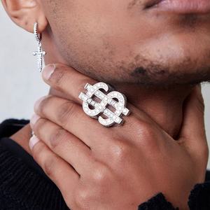 Anillo de Dinero Cubano para Hombre, Diseño de Moda, Plata de Ley 925 con Diamante Moissanita, Joyería para Estilo Hip Hop - Product Image 2