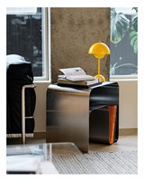 Table basse simple intégrée en acier inoxydable, durable, avec rangement pour magazines, pour salon, meubles de salon