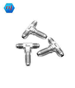 Raccord en T de traversée mâle JIC en acier inoxydable haute pression avec écrou de blocage, raccord hydraulique à sertissage 37°, raccords JIC - Product Image 2