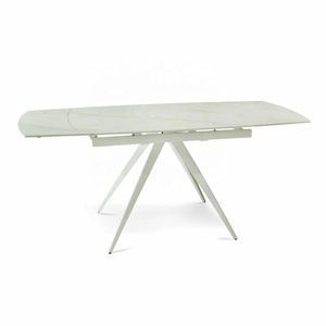 Mesa <span class=keywords><strong>de</strong></span> comedor <span class=keywords><strong>de</strong></span> mármol <span class=keywords><strong>de</strong></span> piedra sinterizada <span class=keywords><strong>de</strong></span> cerámica <span class=keywords><strong>de</strong></span> China con patas <span class=keywords><strong>de</strong></span> metal negro con parte superior <span class=keywords><strong>de</strong></span> 12 mm <span class=keywords><strong>de</strong></span> espesor - Product Image 4