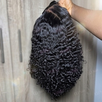 Peluca de Cabello Humano con Frente de Encaje HD, sin Pegamento, Pre-Desplumada, Lista para Usar, Cabello Brasileño de Lujo, Rizado Profundo, Peluca Corta Birmana