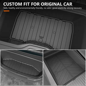 Compatible Tesla Cybertruck 2023-2024, ensemble complet en TPE, épaisseur 3,5 mm, revêtement de benne écologique, tapis de rangement arrière pour <span class=keywords><strong>coffre</strong></span> avant - Product Image 3