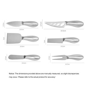 Premium 6 pezzi di formaggio pala antiaderente rivestito in acciaio inossidabile coltello per formaggio Set con scatola regalo per natale pronto per la spedizione - Product Image 5