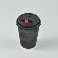 Gobelets à café froids jetables de qualité supérieure en papier kraft à double paroi isolés, ondulés, biodégradables et écologiques pour fêtes et usage domestique