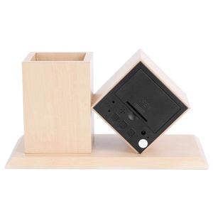Bằng Gỗ Kỹ Thuật Số Nhiệt Kế Bút Chủ Đồng Hồ Báo Thức Cho Quà Tặng & Khuyến Mãi Giá Rẻ Nhất LED Hiển Thị Chất Lượng Cao - Product Image 2