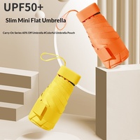 Parapluie pliant manuel ultra-léger à 5 baleines en alliage, petit format compact de poche, protection solaire et pluie, mini-parasol portable anti-UV, cadeaux d'affaires