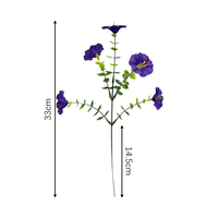 Zomerse realistische kunstzijde Morning Glory takjes trompetbloemen lichtgewicht DIY boeket vaas bureau thuis afstuderen