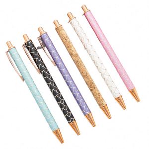 Golden Powder Scales Metal Ballpoint Pen logo Slim Signature Pen Customizable Sports Promotional Wholesale Corporate <b>Gifting</b> - Product Image 6