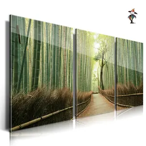 最佳价格框架画竹风景画框架版画玻璃画丙烯酸墙艺术家居装饰