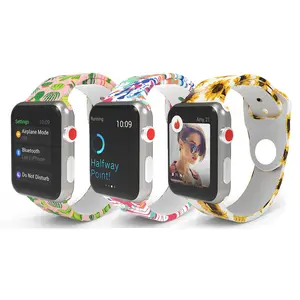 苹果手表系列4/3/2/1扣带的运动硅胶智能表带/iWatch 40毫米44毫米苹果表带耐用橡胶