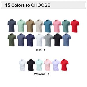 Polo unisexe en soie glacée à séchage rapide avec logo personnalisé pour couples – T-shirt respirant d'été - Product Image 2