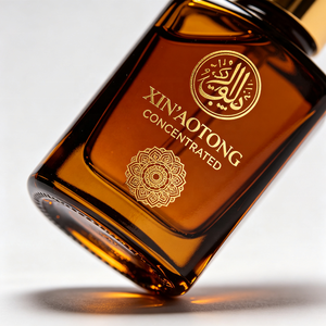 Étiquettes de parfum rouges personnalisées OEM, calligraphie arabe, autocollant adhésif transparent en rouleau pour emballage de bouteilles en verre, luxe - Product Image 1