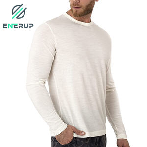 Enerup Custom lana Merino in viscosa di bambù 180g Plus Size t-shirt da <span class=keywords><strong>uomo</strong></span> con logo a maniche lunghe camicie da <span class=keywords><strong>uomo</strong></span> - Product Image 5
