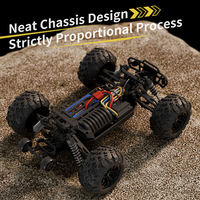 Voiture de drift télécommandée 2,4 GHz 4 canaux à grande vitesse, 4x4, échelle 1:16, portée 80 m, prête à l'emploi, câble USB inclus, pour experts