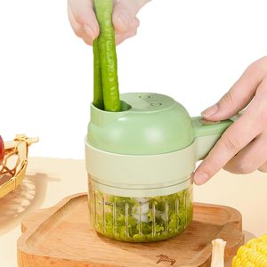 Ensemble de coupe-légumes en plastique, hachoir à ail sans fil portatif, machine à couper la viande, accessoires de cuisine pour peler et trancher - Product Image 4