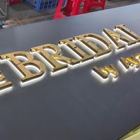 Enseigne lumineuse 3D miniature DakeSign en métal avec bandes LED pour éclairage directionnel, publicité, décoration, panneau d'affichage