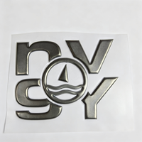 Étiquettes TPU personnalisées avec logo 3D en relief pour vêtements, t-shirts, impression par transfert thermique, matériau PET lavable, respectueux de l'environnement, bord coupé à chaud