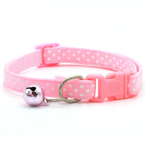 <span class=keywords><strong>Collar</strong></span> de nailon con lunares para mascotas 1,0 con campana, patrón sólido, <span class=keywords><strong>Collar</strong></span> para perros y gatos, stock listo para venta al por mayor con decoración de cinta - Product Image 4