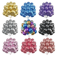 30 pièces/ensemble Ballons en latex chromés métalliques Confettis Ballon Macaron 12 pouces Décorations de fête de mariage d'anniversaire Adulte Baby shower Globos