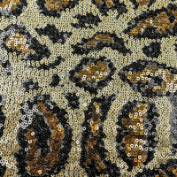 Offre Spéciale 3D mode paillettes perle broderie tissu 3mm imprimé léopard point maille pour filles robes et sacs pour mariage